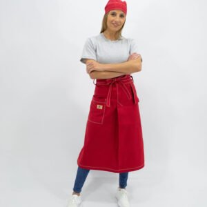 Faldón Criollo de Gabardina Rojo