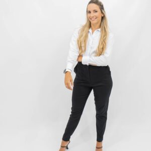 Pantalón de vestir con elástico femenino